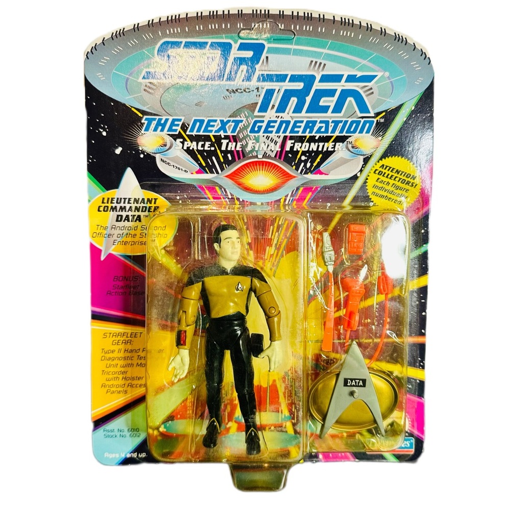 Star Trek The Next Generation DATA 1992 Playmates NEW UNPUNCHED!